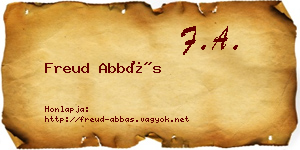 Freud Abbás névjegykártya